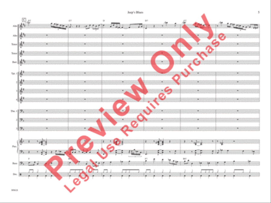Jeep's Blues Jeep's Blues Jazz Ensemble scores gallery preview page 10