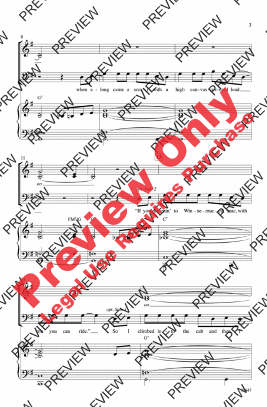 I've Been Everywhere I've Been Everywhere 4-Part scores gallery preview page 3
