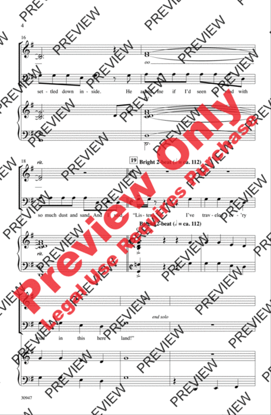I've Been Everywhere I've Been Everywhere 4-Part scores gallery preview page 4