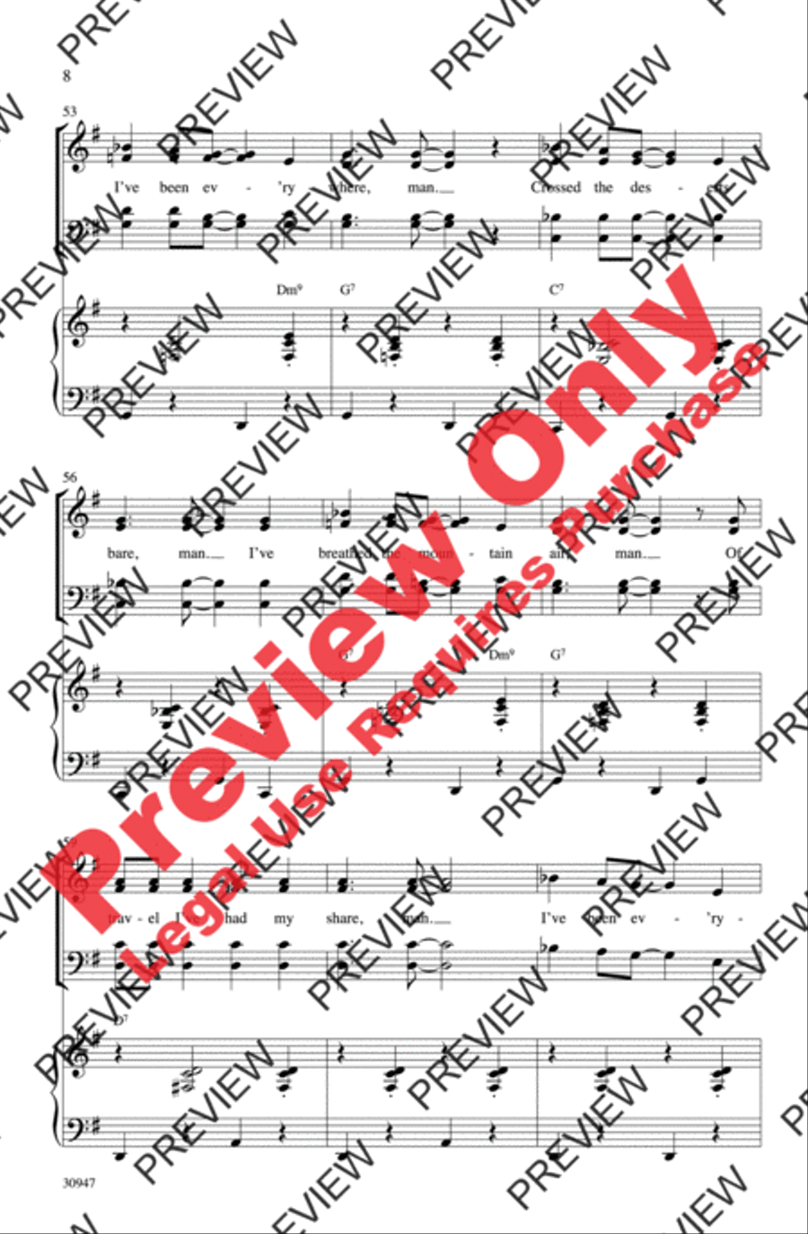 I've Been Everywhere I've Been Everywhere 4-Part scores gallery preview page 8