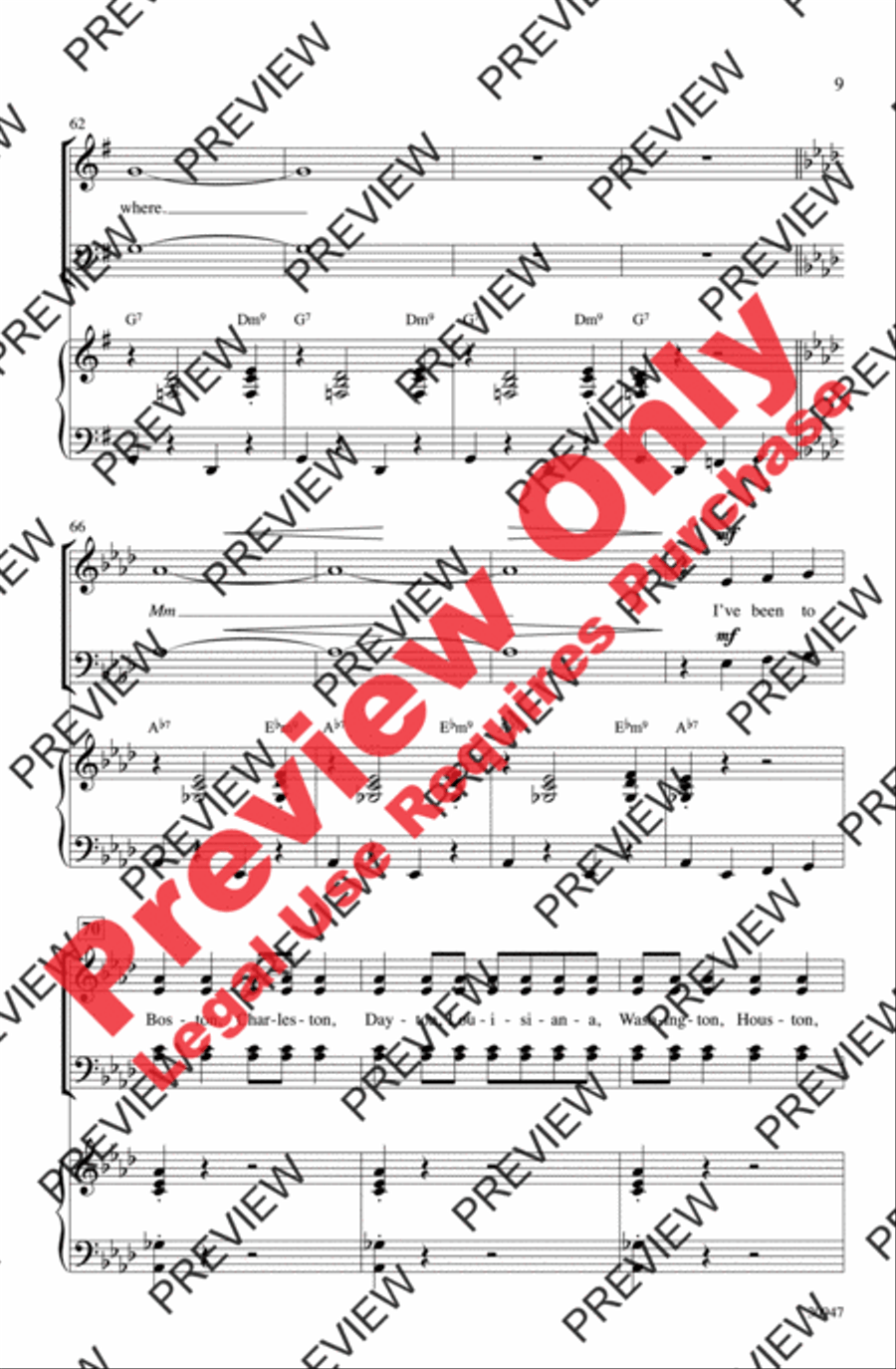 I've Been Everywhere I've Been Everywhere 4-Part scores gallery preview page 9