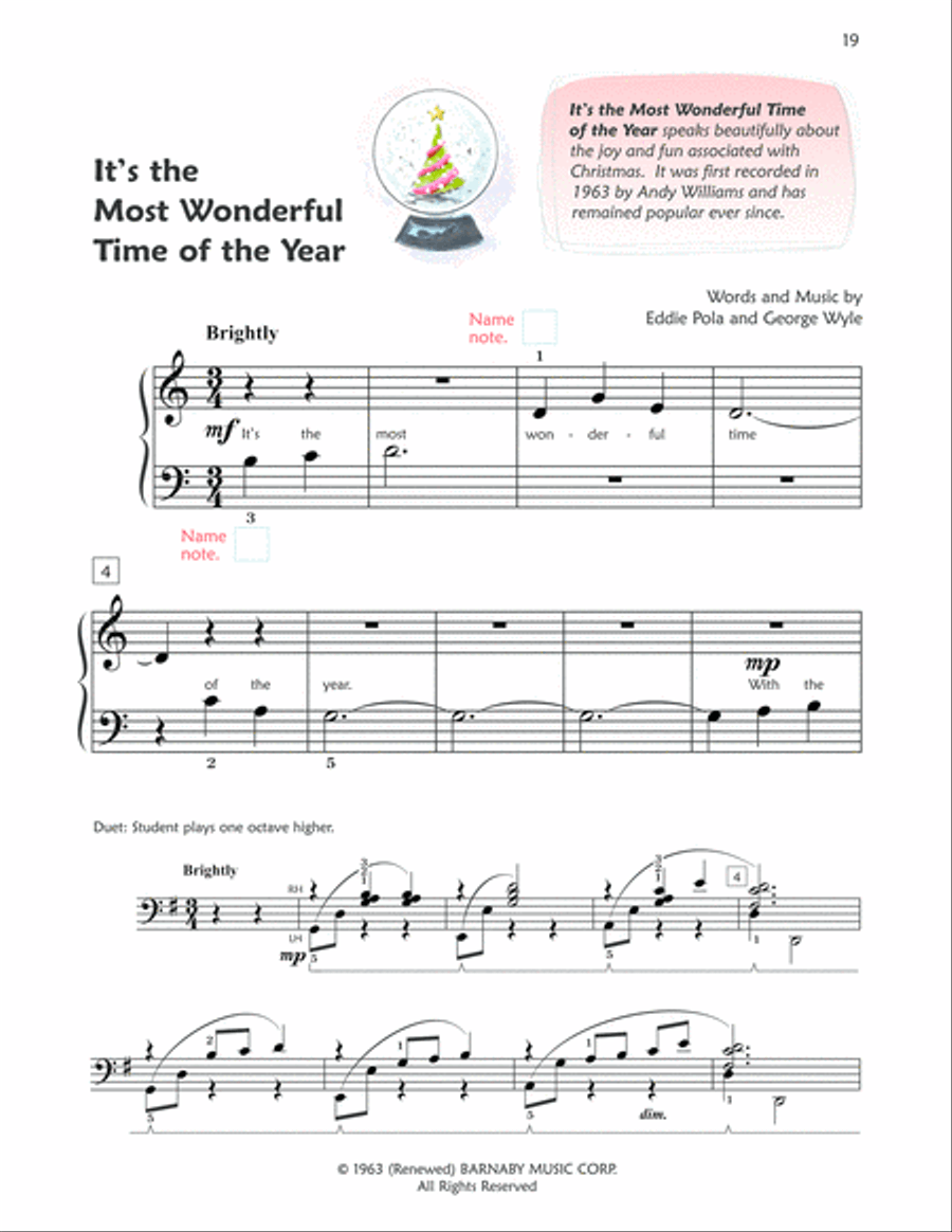 Premier Piano Course Christmas, Book 1B Piano Method scores gallery preview page 4