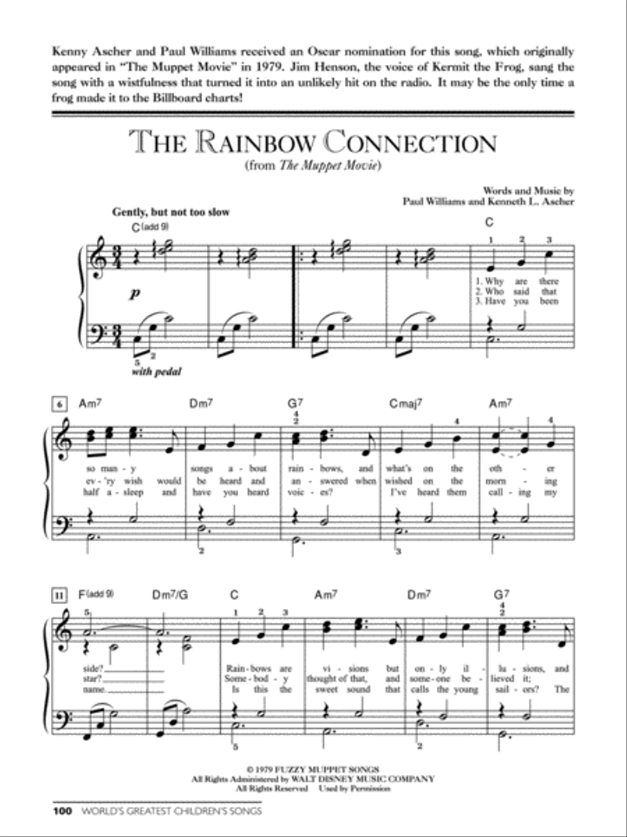 World's Greatest Children's Songs Easy Piano scores gallery preview page 11