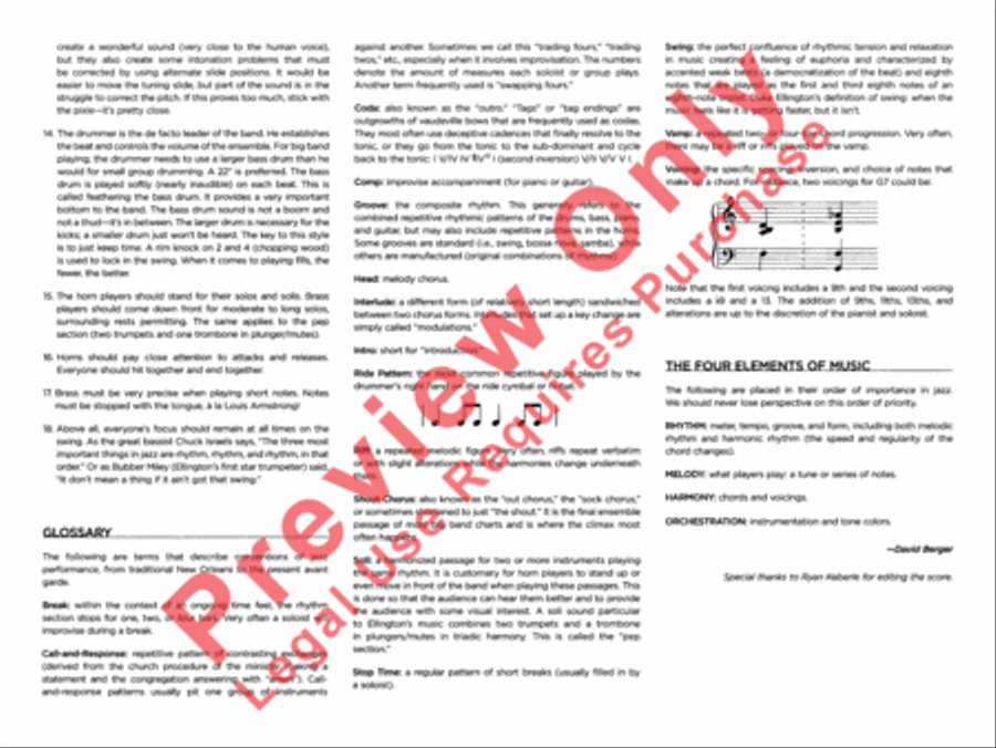 Jeep's Blues Jeep's Blues Jazz Ensemble scores gallery preview page 4