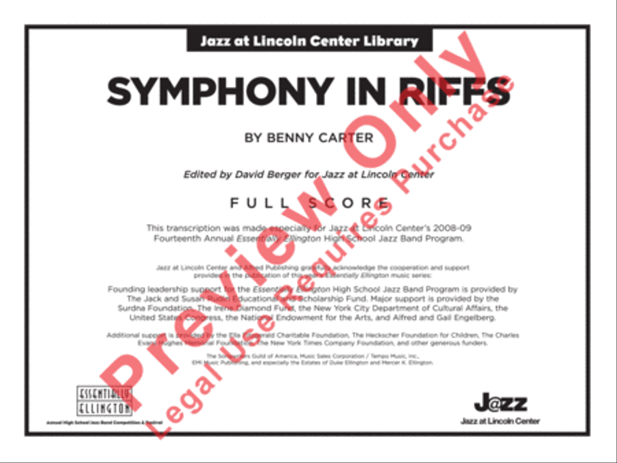 Symphony in Riffs Symphony in Riffs Jazz Ensemble scores gallery preview page 2