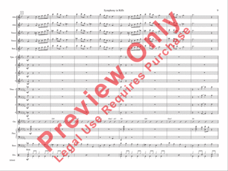 Symphony in Riffs Symphony in Riffs Jazz Ensemble scores gallery preview page 16
