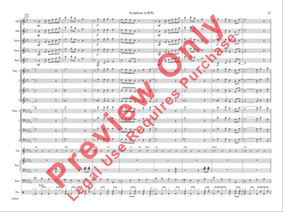 Symphony in Riffs Symphony in Riffs Jazz Ensemble scores gallery preview page 28