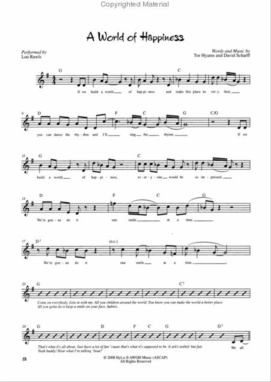 A World of Happiness CD scores gallery preview page 3