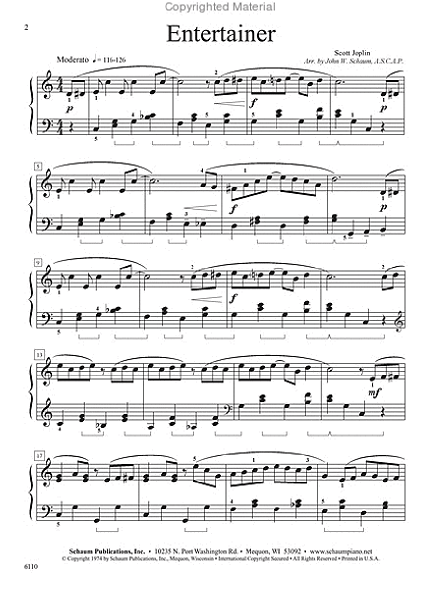 The Entertainer Piano Method scores gallery preview page 2