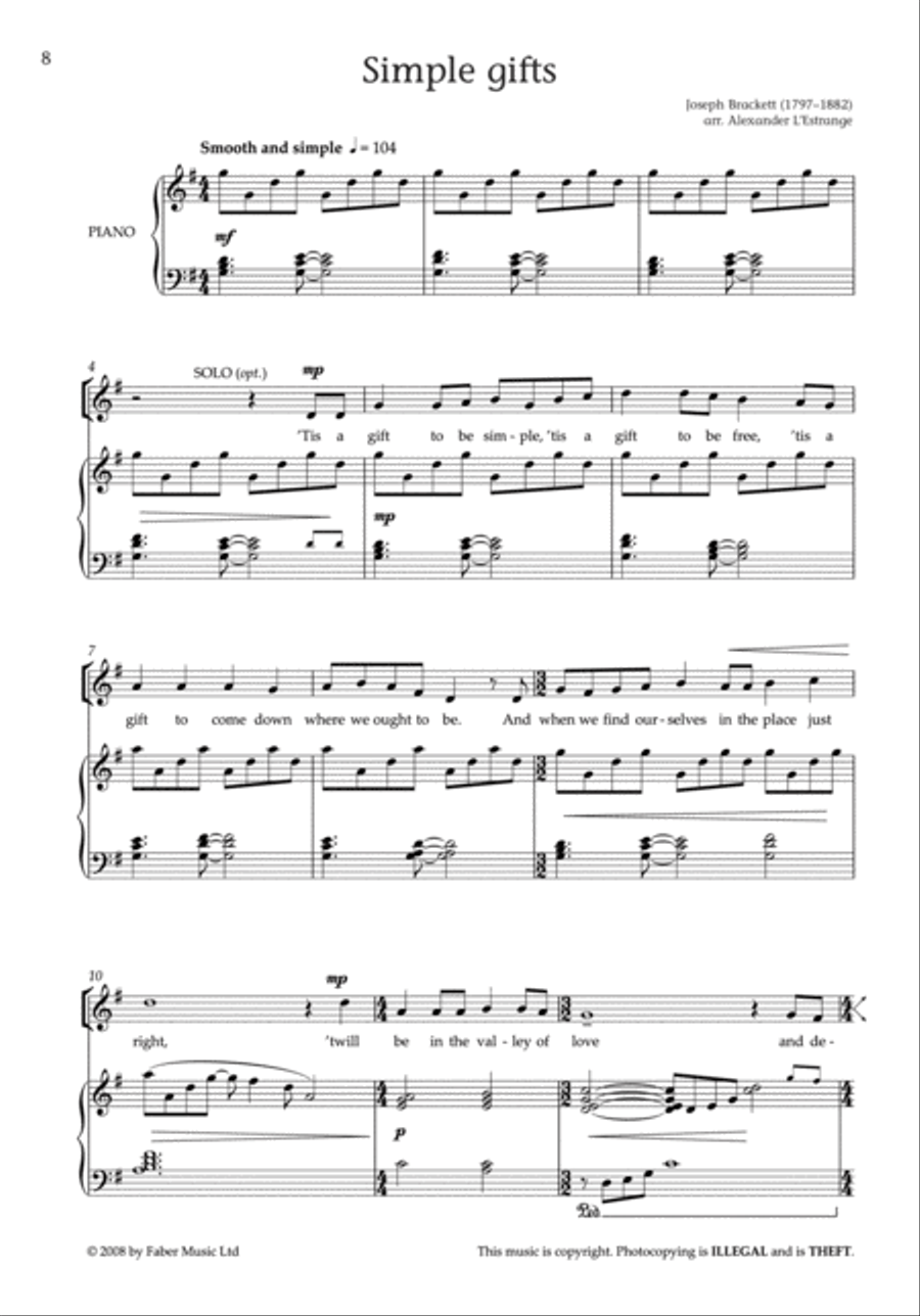 O Shenandoah and other American folksongs - SA/Piano SA scores gallery preview page 3