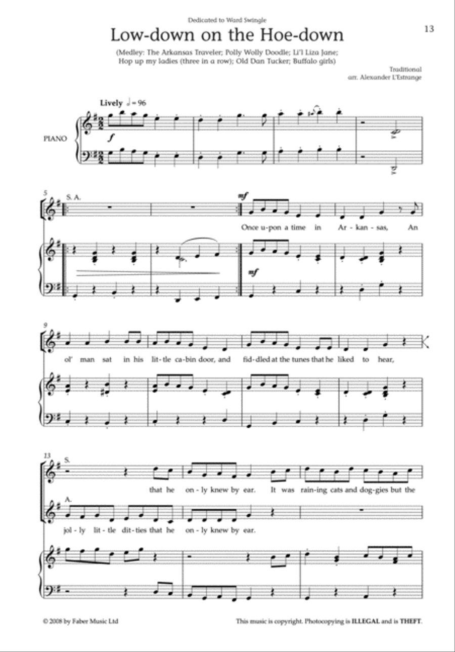 O Shenandoah and other American folksongs - SA/Piano SA scores gallery preview page 4