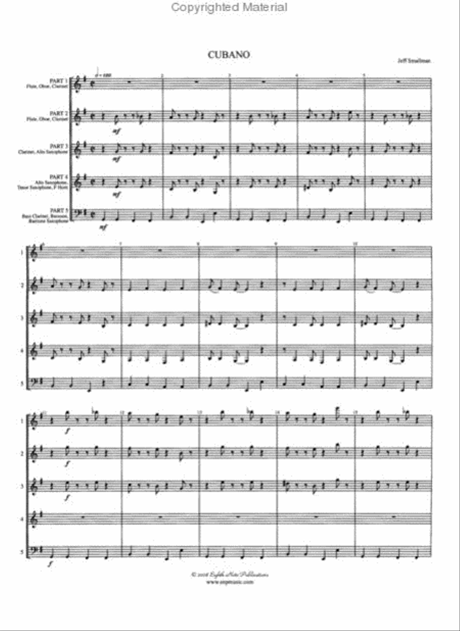 Cubano Cubano Woodwind Ensemble scores gallery preview page 2