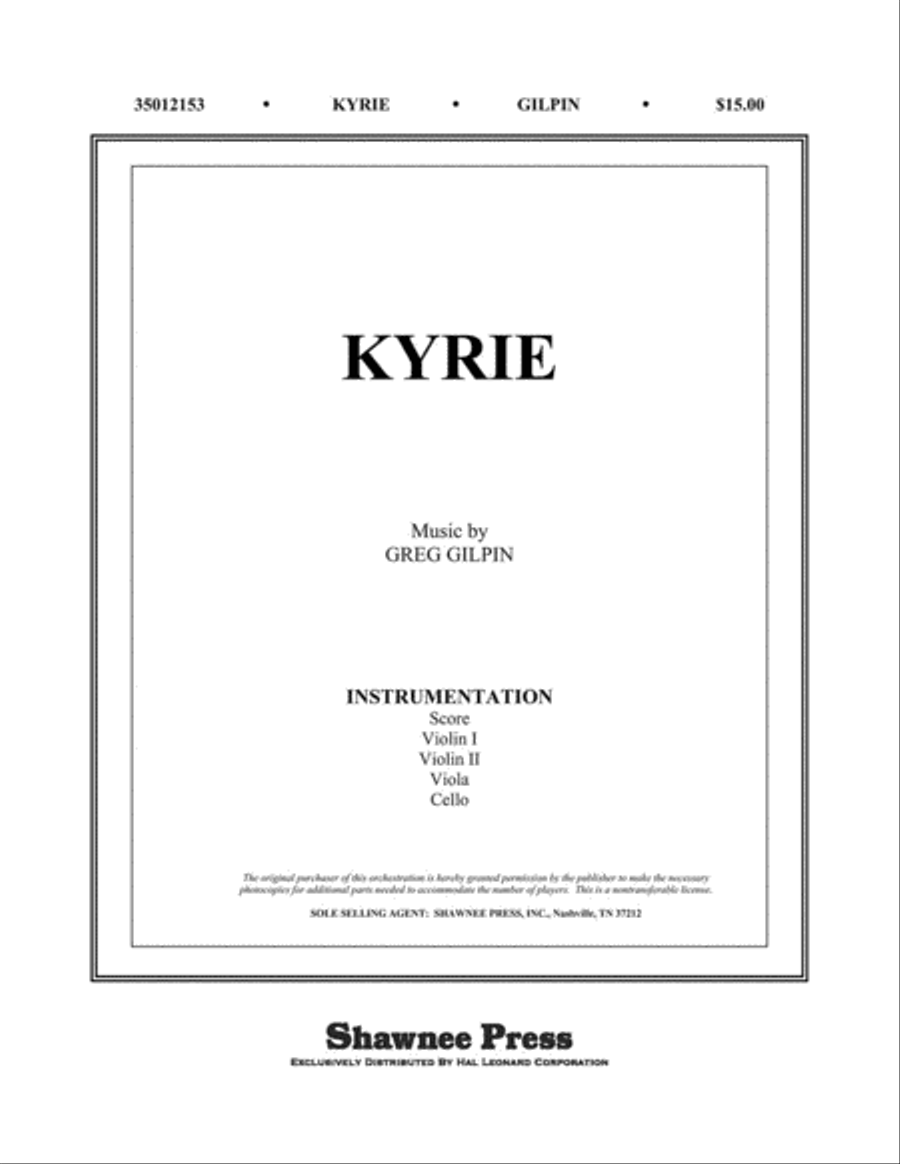 Kyrie Choir scores gallery preview page 1