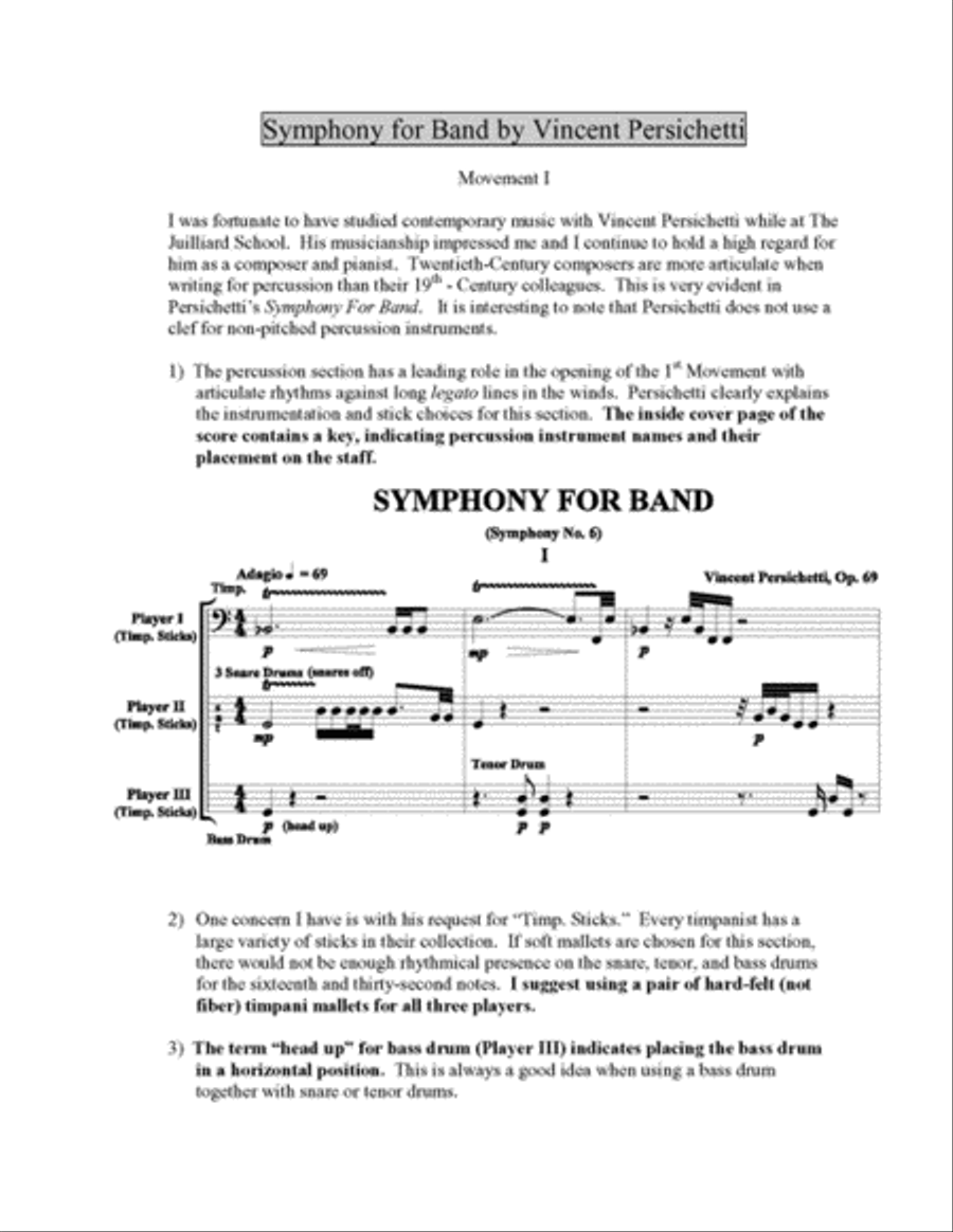 On Musical Interpretation in Percussion Peformance Percussion scores gallery preview page 5