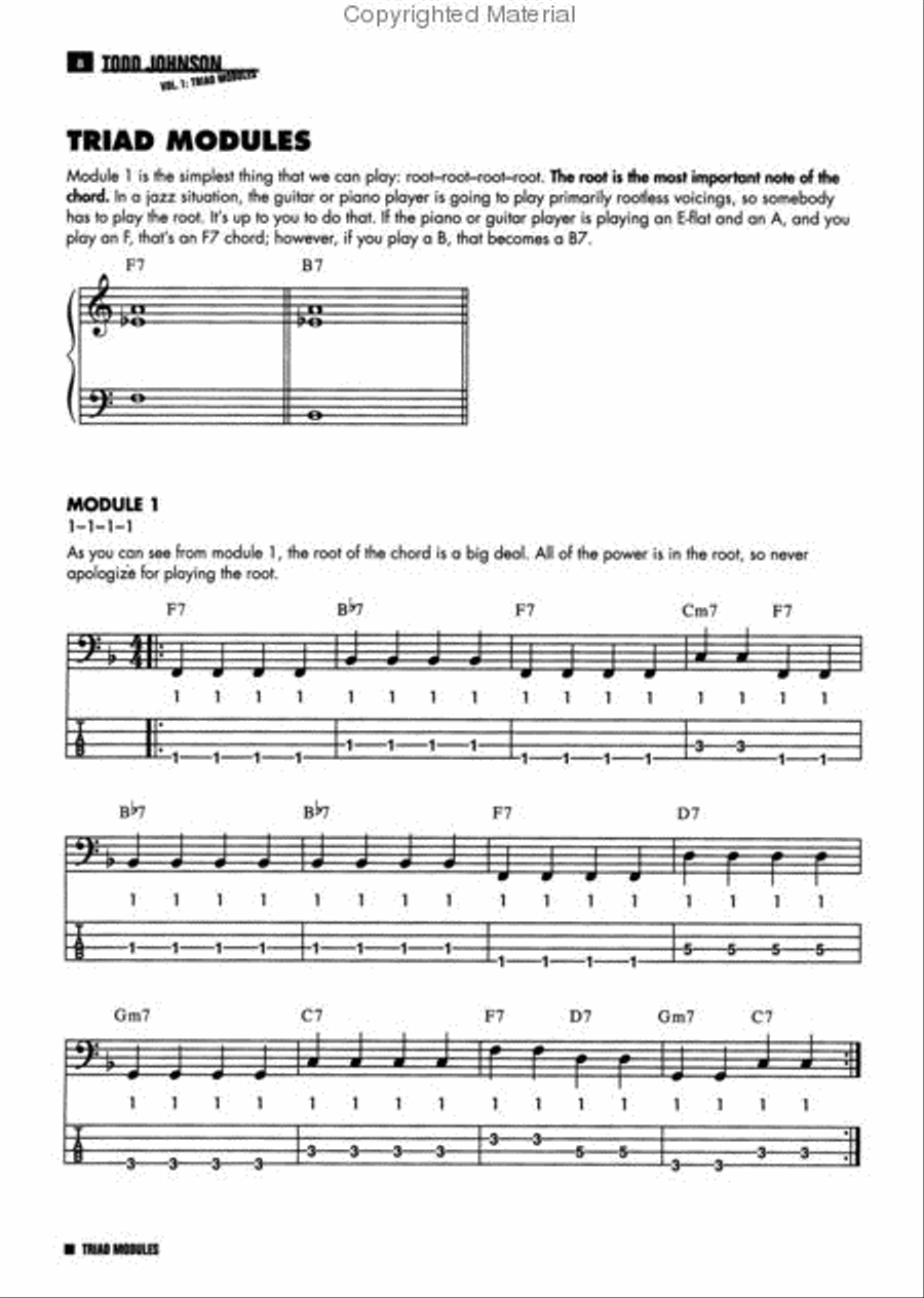 Todd Johnson Walking Bass Line Module System, Volume 1 Electric Guitar scores gallery preview page 3