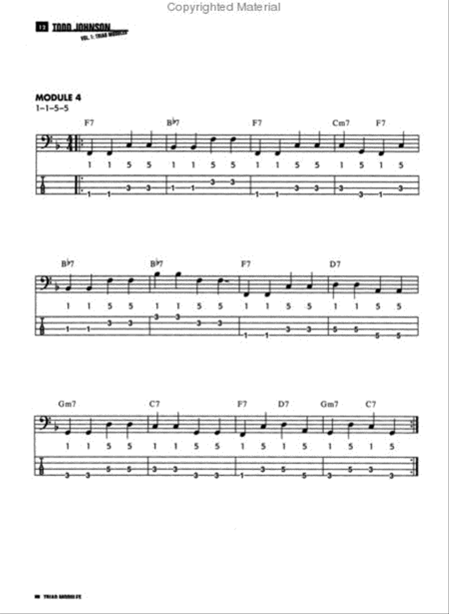Todd Johnson Walking Bass Line Module System, Volume 1 Electric Guitar scores gallery preview page 4