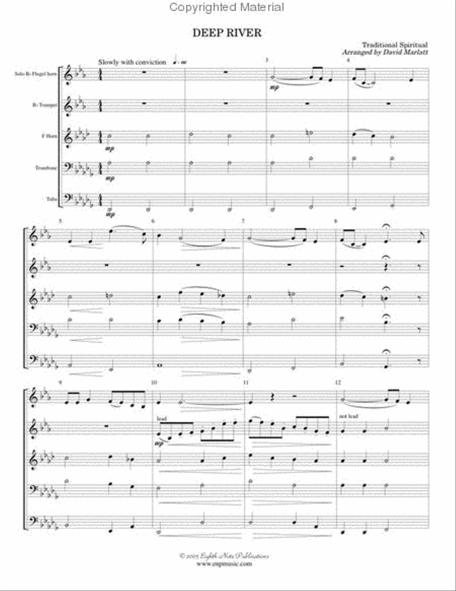 Deep River Brass Quintet scores gallery preview page 2