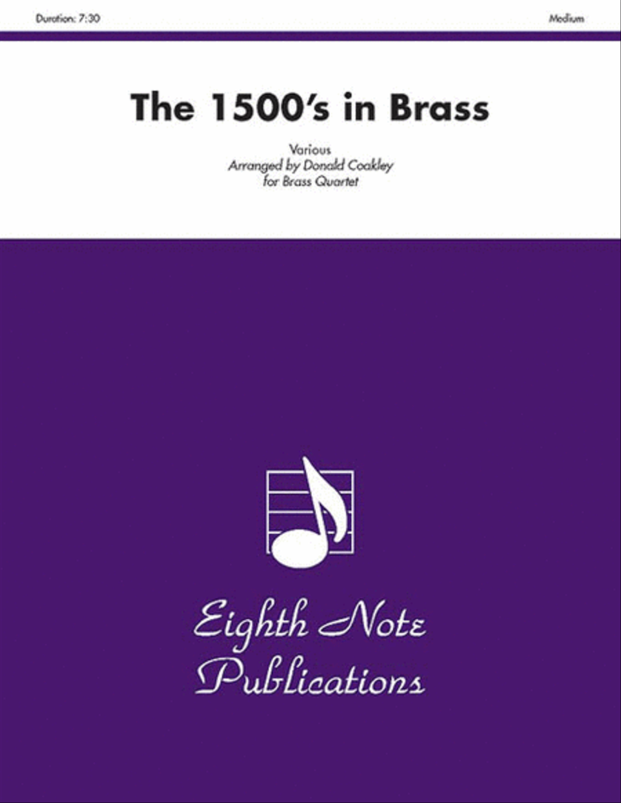 The 1500s in Brass The 1500s in Brass Brass Quartet scores gallery preview page 1