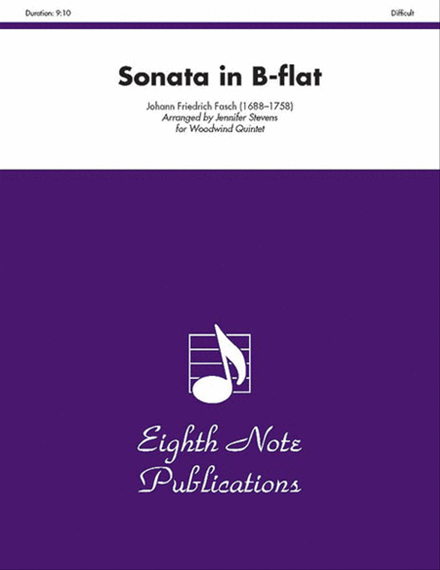 Sonata in B-flat Sonata in B-flat Woodwind Quintet scores gallery preview page 1