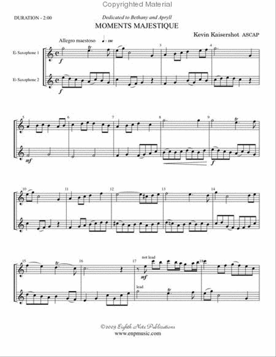 Moments Majestique Moments Majestique Small Ensemble scores gallery preview page 2