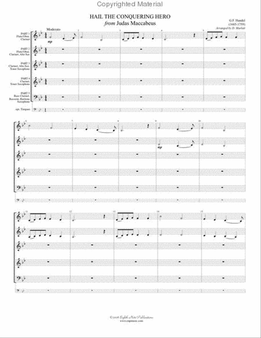 Hail the Conquering Hero Hail the Conquering Hero Woodwind Ensemble scores gallery preview page 2