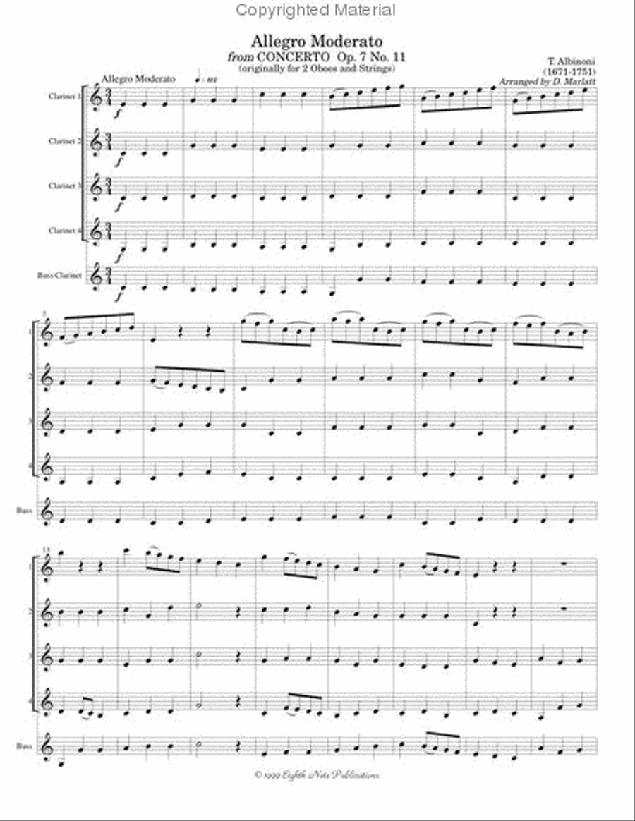 Allegro Moderato Clarinet Quintet scores gallery preview page 2