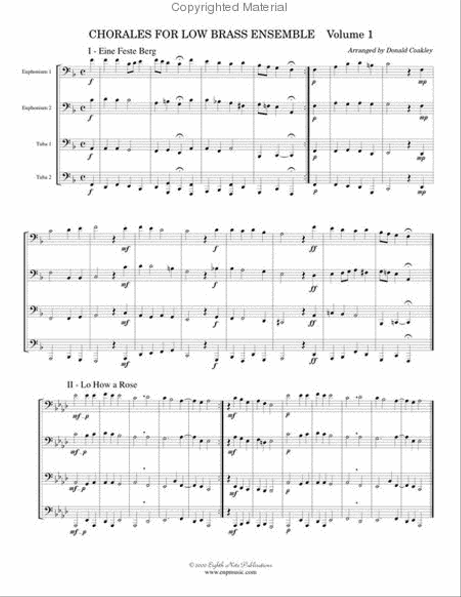 Chorales for Low Brass Small Ensemble scores gallery preview page 2