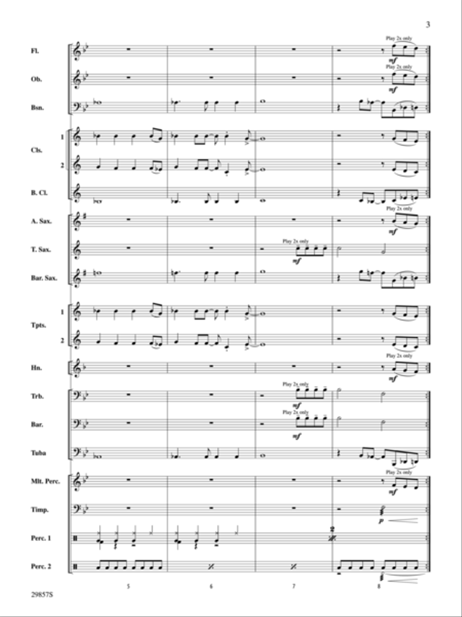 Rockstar (score only) Concert Band scores gallery preview page 3