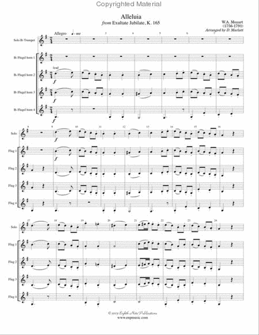 Alleluia (from Exultate Jubilate, K. 165) Small Ensemble scores gallery preview page 2