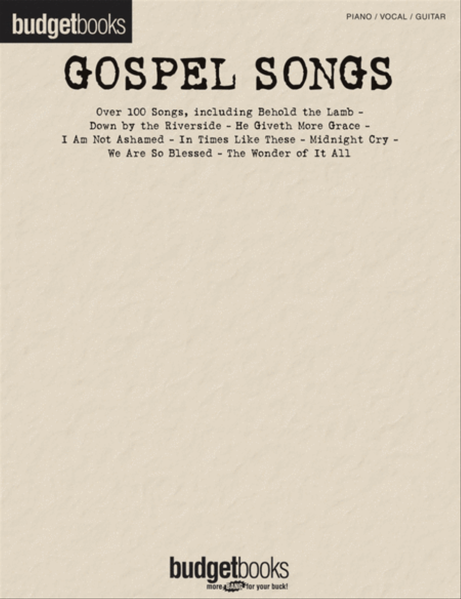Gospel Songs Piano, Vocal, Guitar scores gallery preview page 1