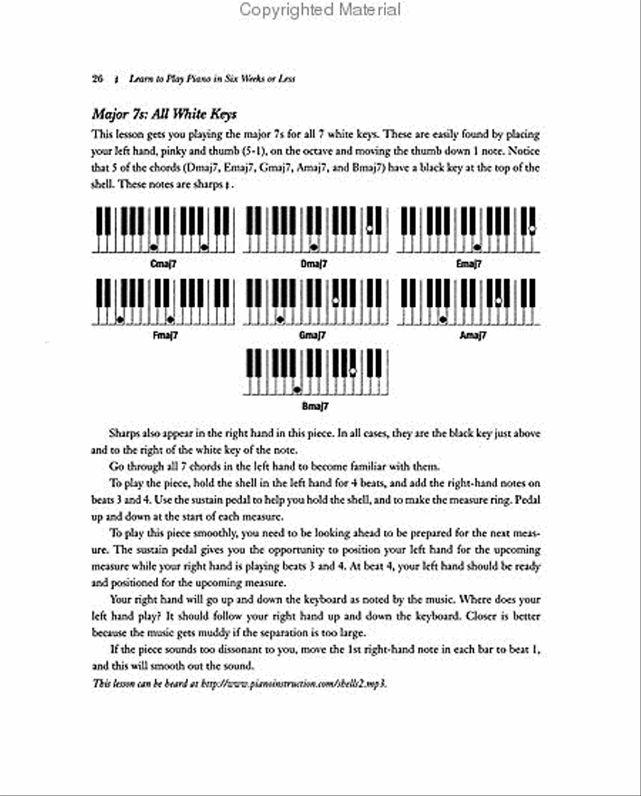 Learn to Play Piano in Six Weeks or Less Piano Method scores gallery preview page 3