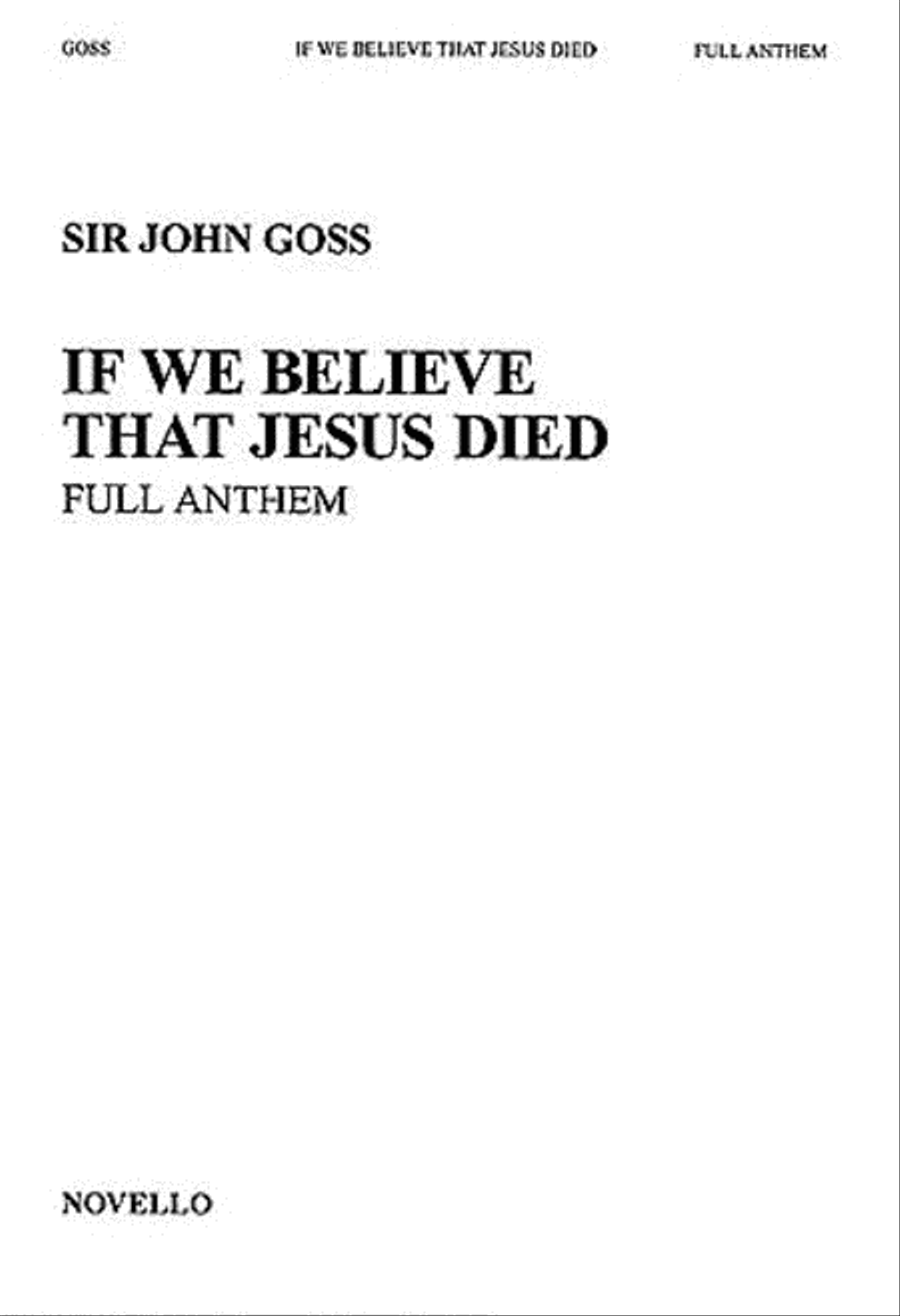 If We Believe That Jesus Died 4-Part scores gallery preview page 1