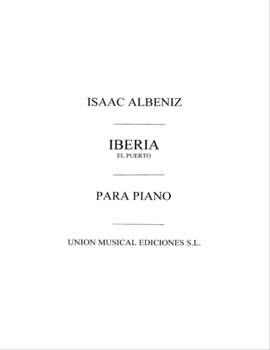 Albeniz El Puerto From Iberia Piano Piano Solo scores gallery preview page 1