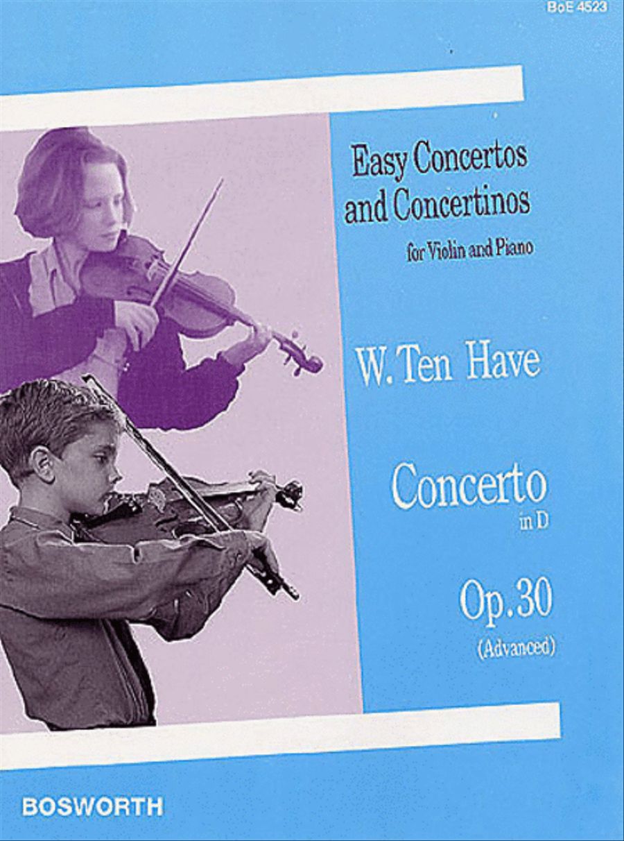 Willem Ten Have: Violin Concerto in D Op.30 (Violin/Piano) Violin Solo scores gallery preview page 1