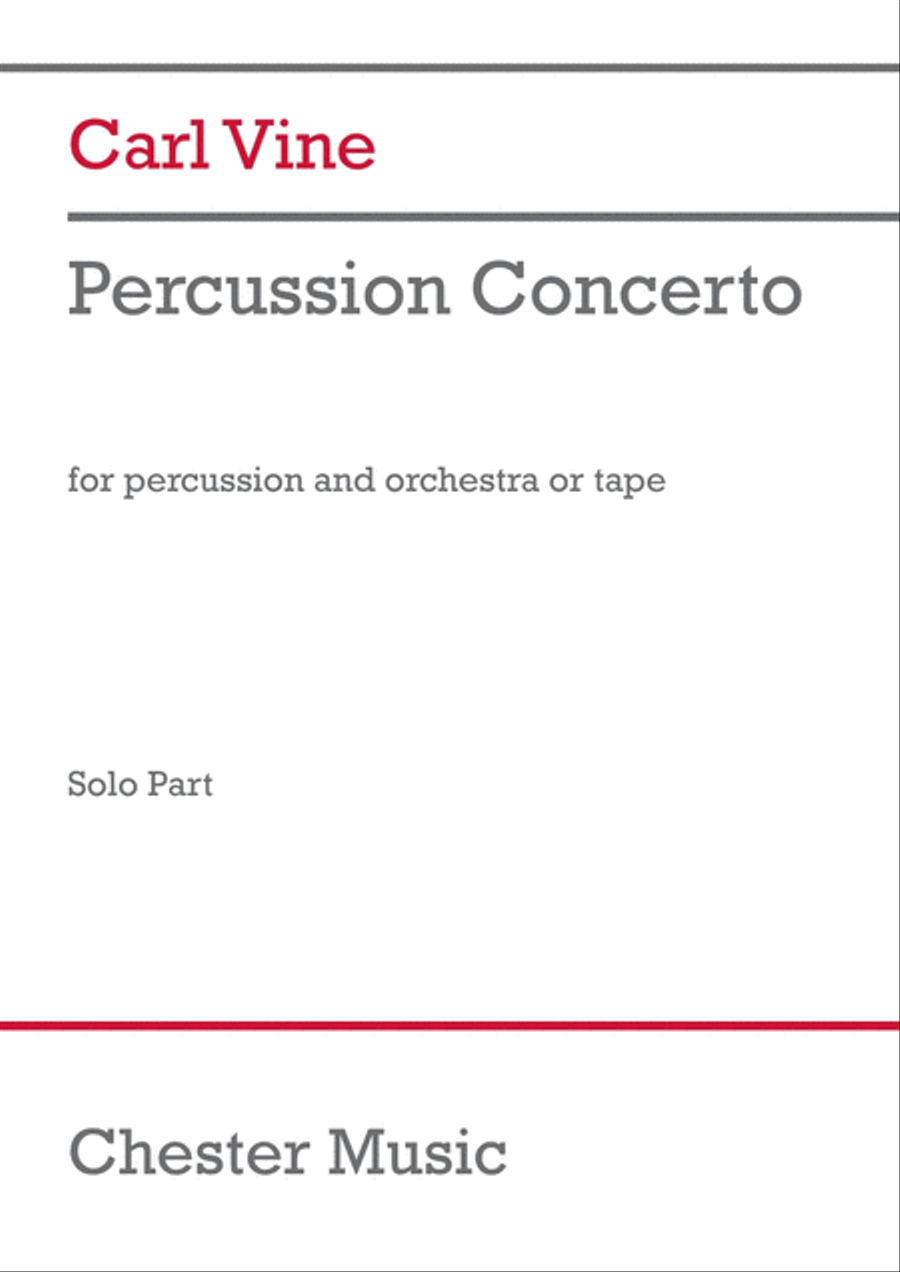 Carl Vine: Percussion Concerto (Solo Part) Percussion scores gallery preview page 1