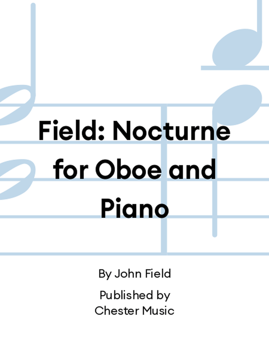 Field: Nocturne for Oboe and Piano Piano Accompaniment scores gallery preview page 1