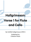 Hallgrimsson: Verse 1 for Flute and Cello