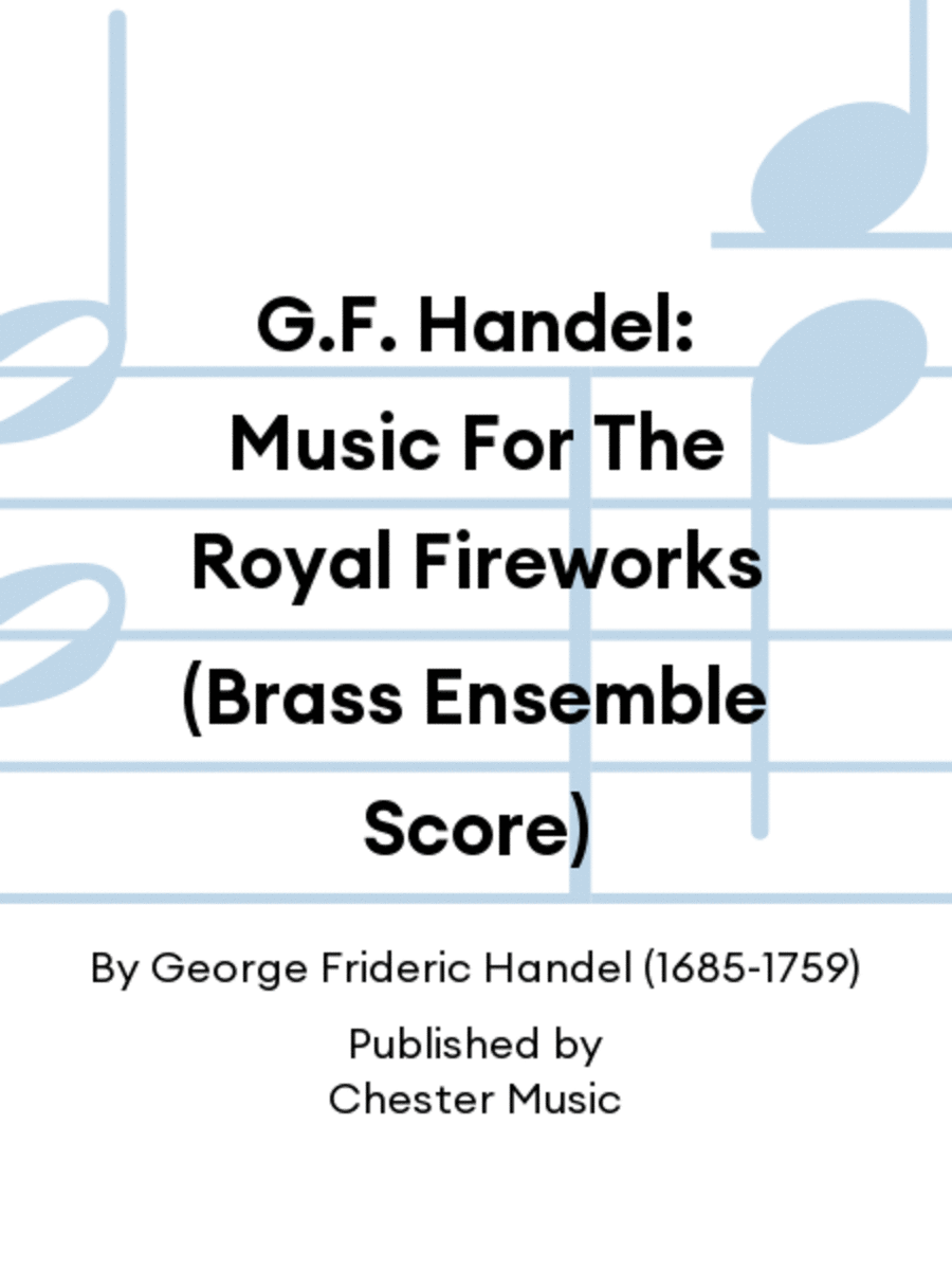 G.F. Handel: Music For The Royal Fireworks (Brass Ensemble Score) Brass Ensemble scores gallery preview page 1