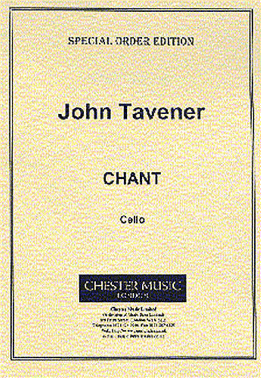 Chant for Cello Chant for Cello Cello scores gallery preview page 1