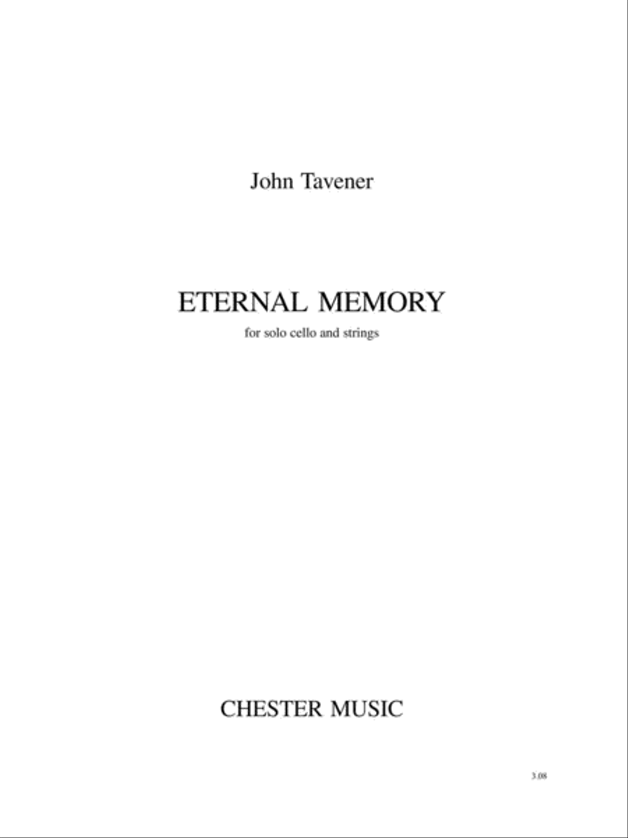 John Tavener: Eternal Memory (Score) String Orchestra scores gallery preview page 1