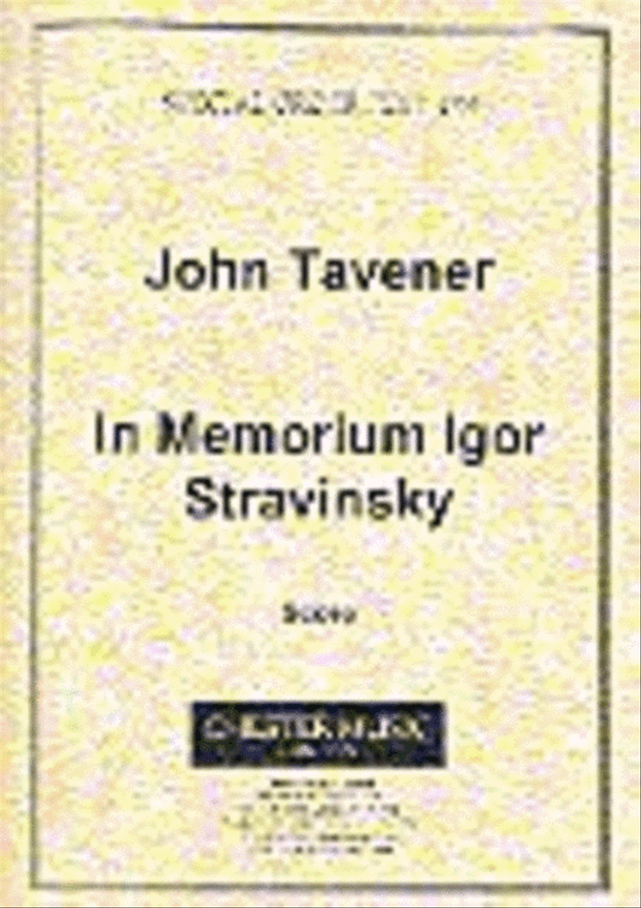 John Tavener: In Memorium Igor Stravinsky Flute scores gallery preview page 1