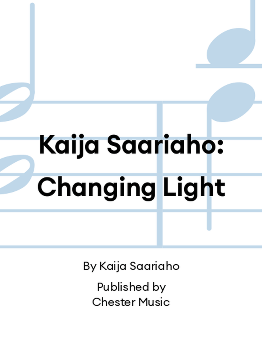 Kaija Saariaho: Changing Light Violin scores gallery preview page 1