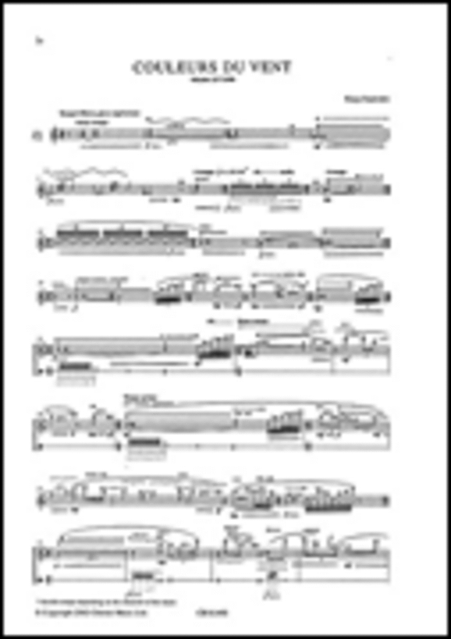 Kaija Saariaho: Couleurs Du Vent For Alto Flute Flute Solo scores gallery preview page 1
