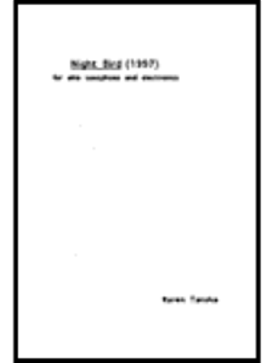 Karen Tanaka: Night Bird (Score) Alto Saxophone scores gallery preview page 1