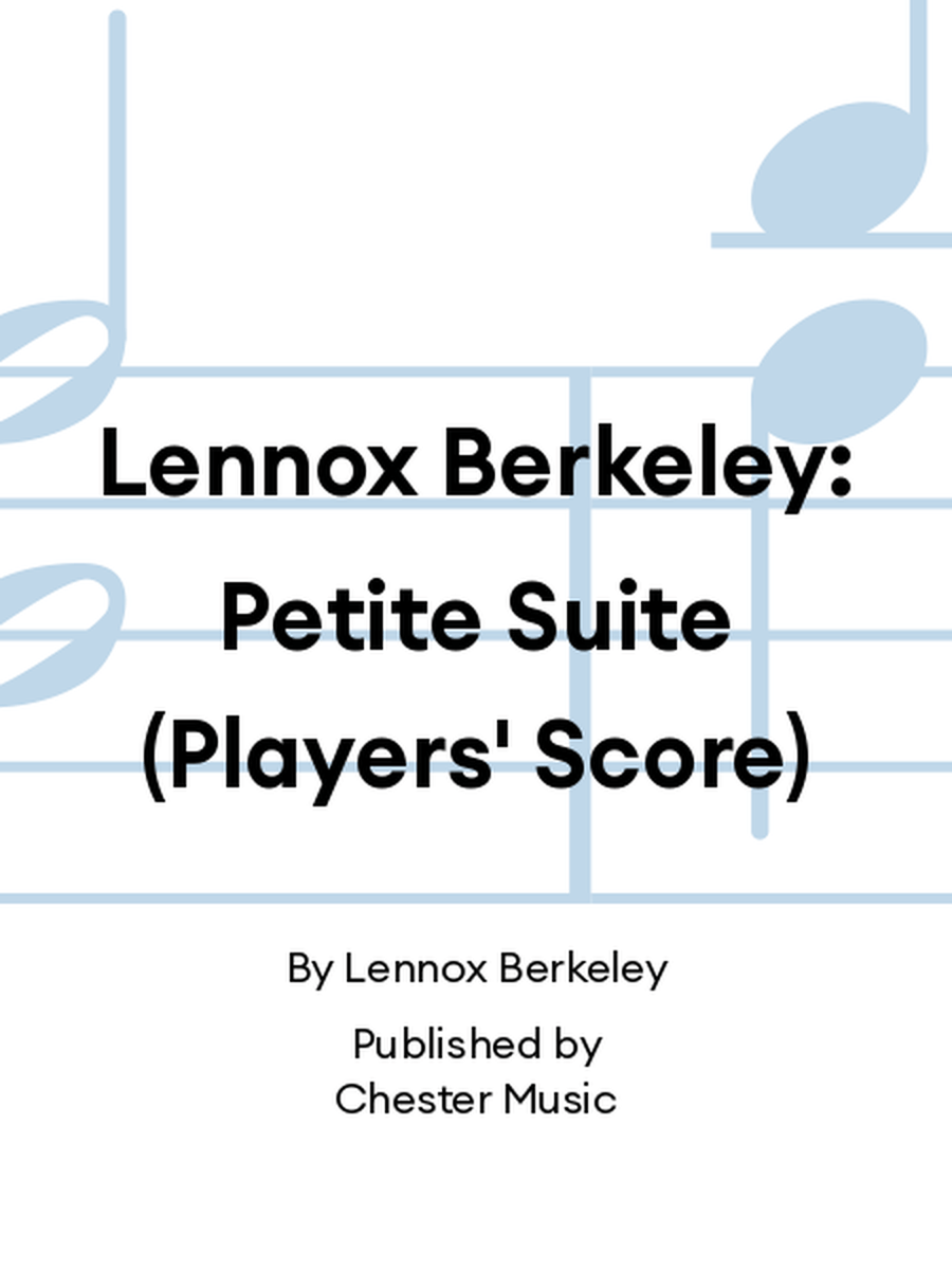 Lennox Berkeley: Petite Suite (Players' Score) Oboe scores gallery preview page 1