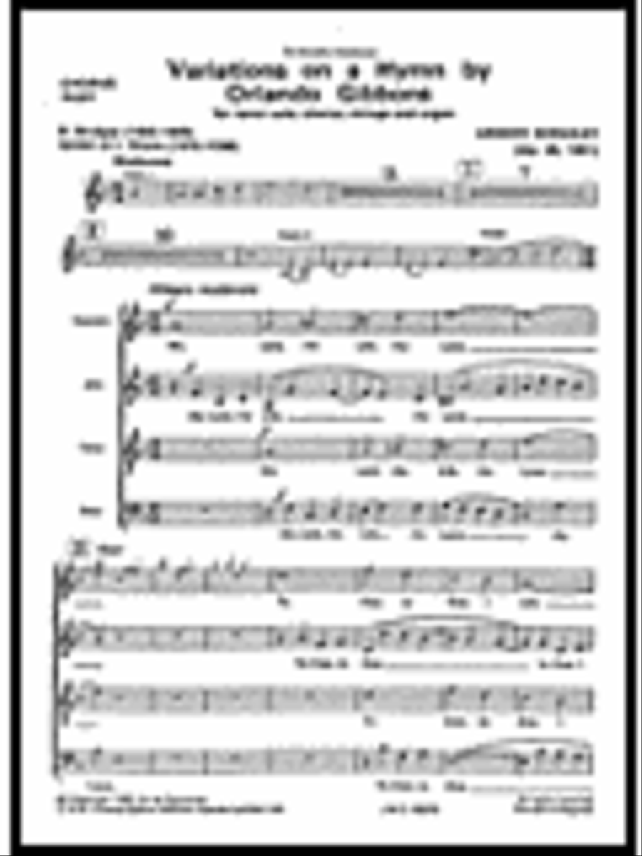 Variations on a Hymn by Gibbons 4-Part scores gallery preview page 1
