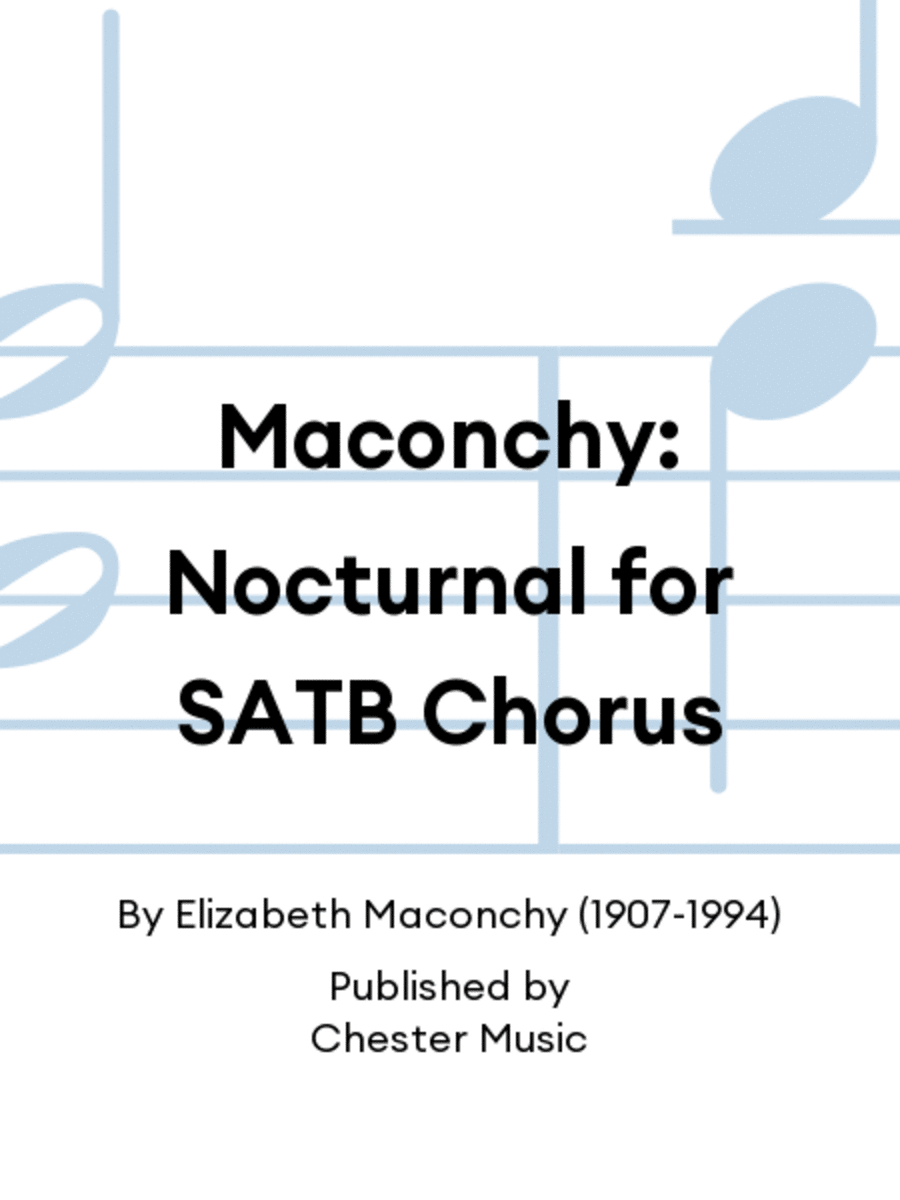 Maconchy: Nocturnal for SATB Chorus 4-Part scores gallery preview page 1