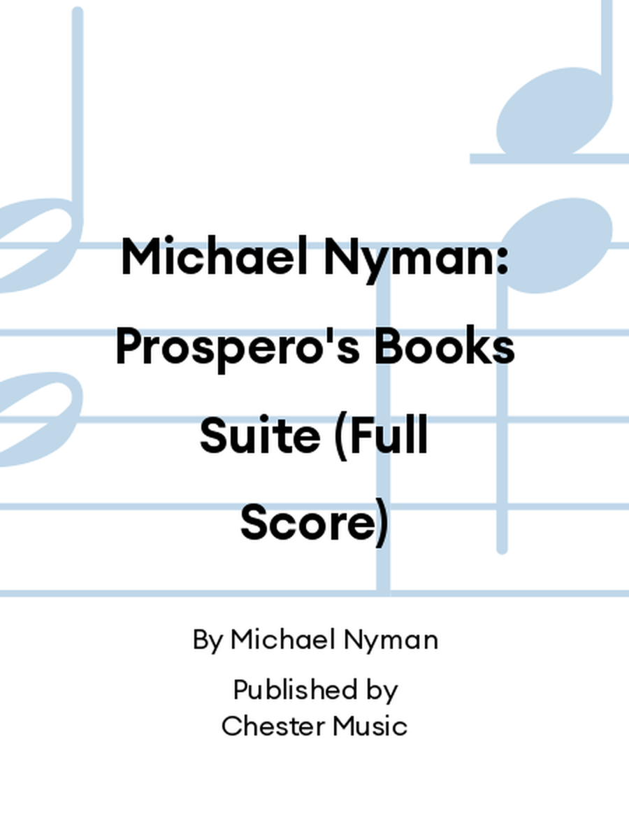 Michael Nyman: Prospero's Books Suite (Full Score) Orchestra scores gallery preview page 1