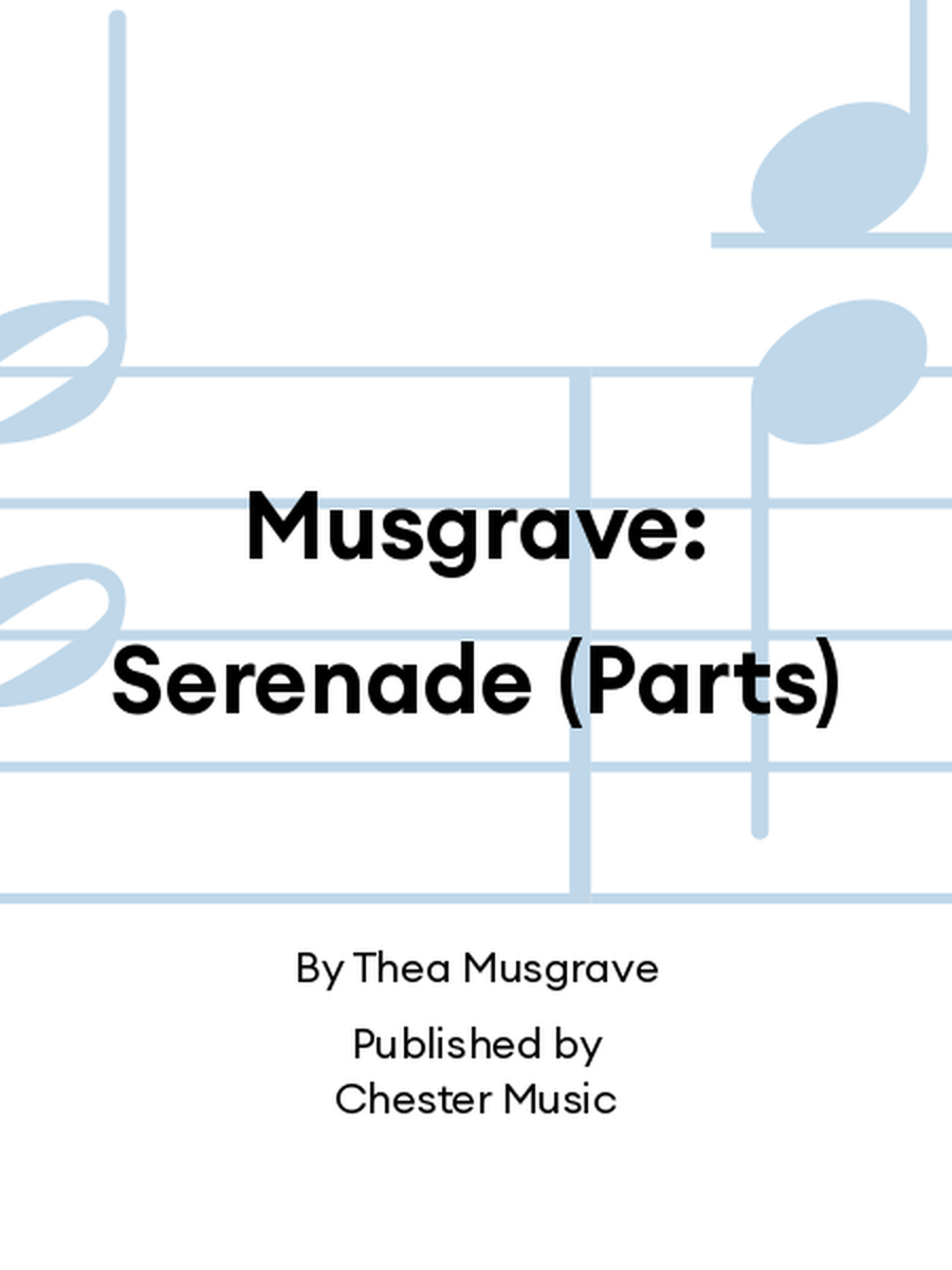 Musgrave: Serenade (Parts) Chamber Orchestra scores gallery preview page 1