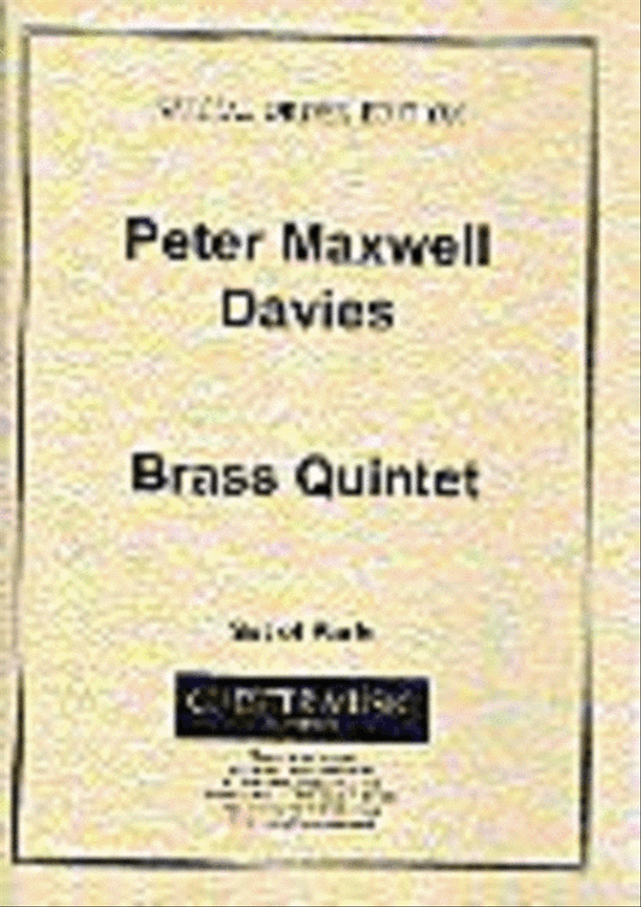 Peter Maxwell Davies: Brass Quintet (Parts) Brass Quintet scores gallery preview page 1